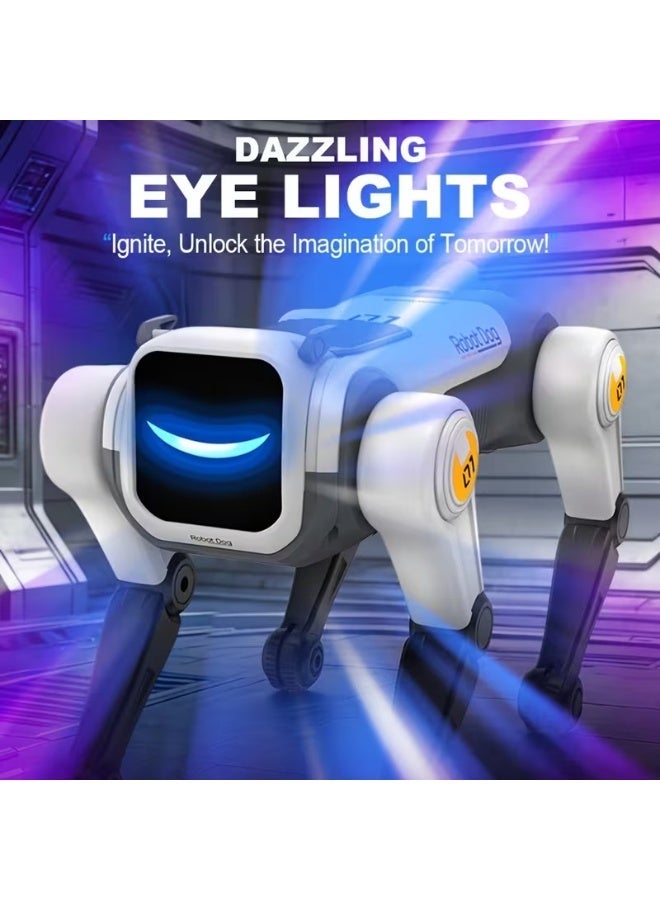 ACLIX AI RC Robot Dog Toy for Kids – Smart Voice Control & Remote Control Robot Puppy with LED Eyes, Dancing, Singing, Stunt Actions, Programmable Functions, Rechargeable Battery & USB Charging - Image 5
