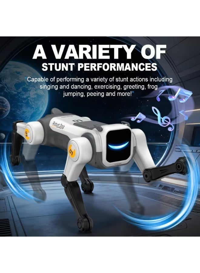 ACLIX AI RC Robot Dog Toy for Kids – Smart Voice Control & Remote Control Robot Puppy with LED Eyes, Dancing, Singing, Stunt Actions, Programmable Functions, Rechargeable Battery & USB Charging - Image 4