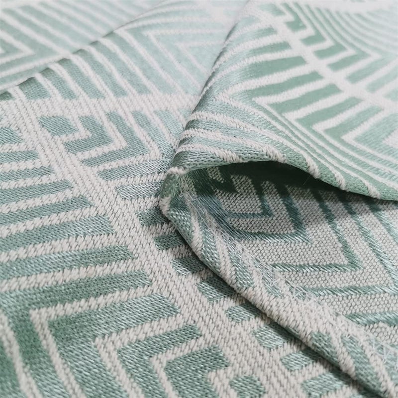 Utobanh Simple Bedside Table Tassel Cover Cloth, Tablecloth Cover Towel, Suitable for Bedside Table TV Microwave Washing Machine Refrigerator Dust Cover (light green, 15.7 * 35.4 inches) - Image 2