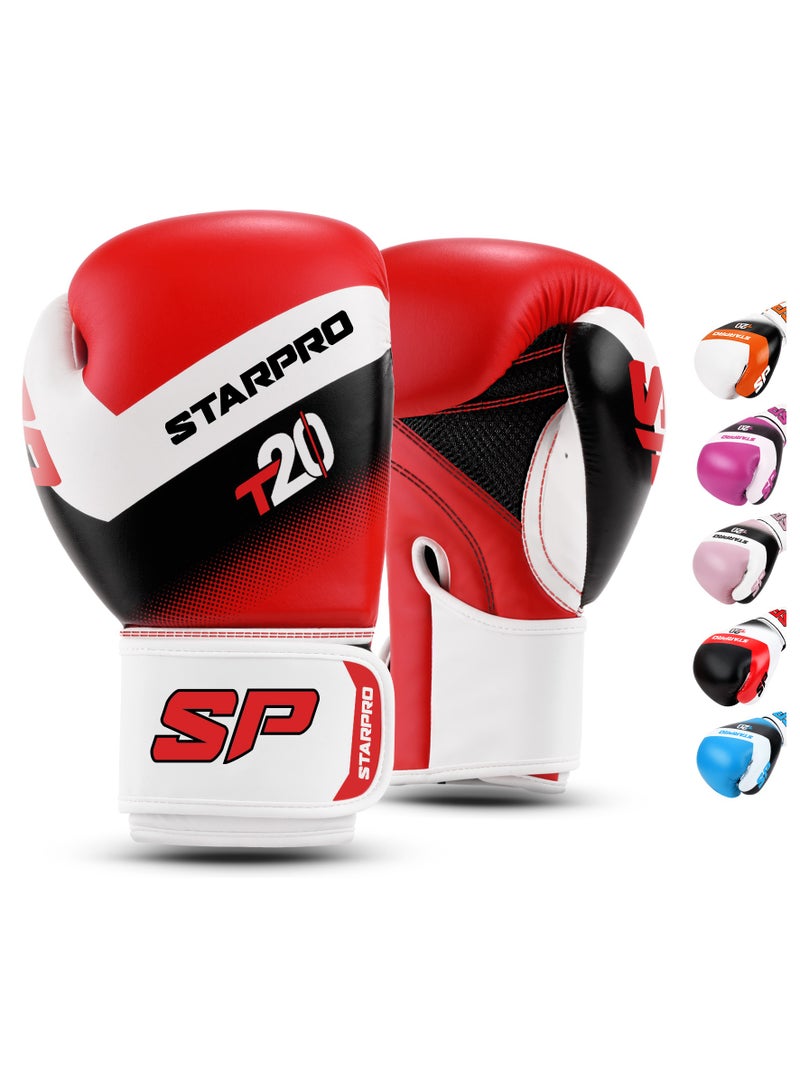 Starpro Kids T-20 Boxing Gloves | Blue Pink And White | For Youth Training And Sparring In Boxing Kickboxing Fitness And Boxercise | Kids 4Oz 6Oz - Image 1