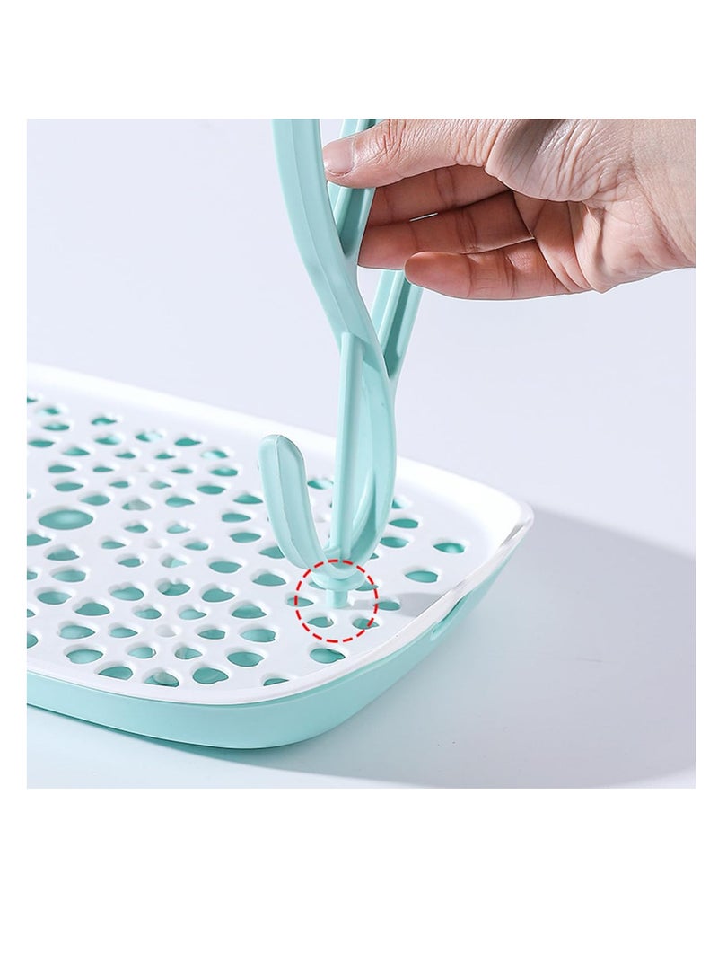 إي سي في في رف تجفيف زجاجات الأطفال من ECVV مع صينية وحامل مجفف على شكل فرع شجرة موفر للمساحة لزجاجات الأطفال واللهايات والحلمات وأجزاء المضخة - Image 2