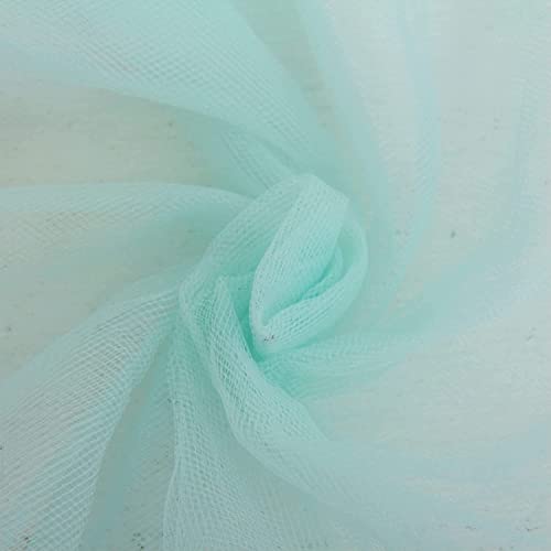 INKAJ Multi Purpose Solid Nylon Soft Net Combination Fabric - for Wedding, Parties, Costumes, and Decoration (16.4 x 4 Feet, Sky Blue) - Image 1