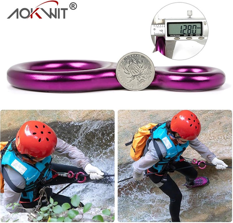 AOKWIT Rescue Figure 8 Descender Climbing Gear Downhill Equipment 35KN/3500kg 7075 Aluminum Alloy Rigging Plate for Climbing Belaying and Rappeling Device - Image 4