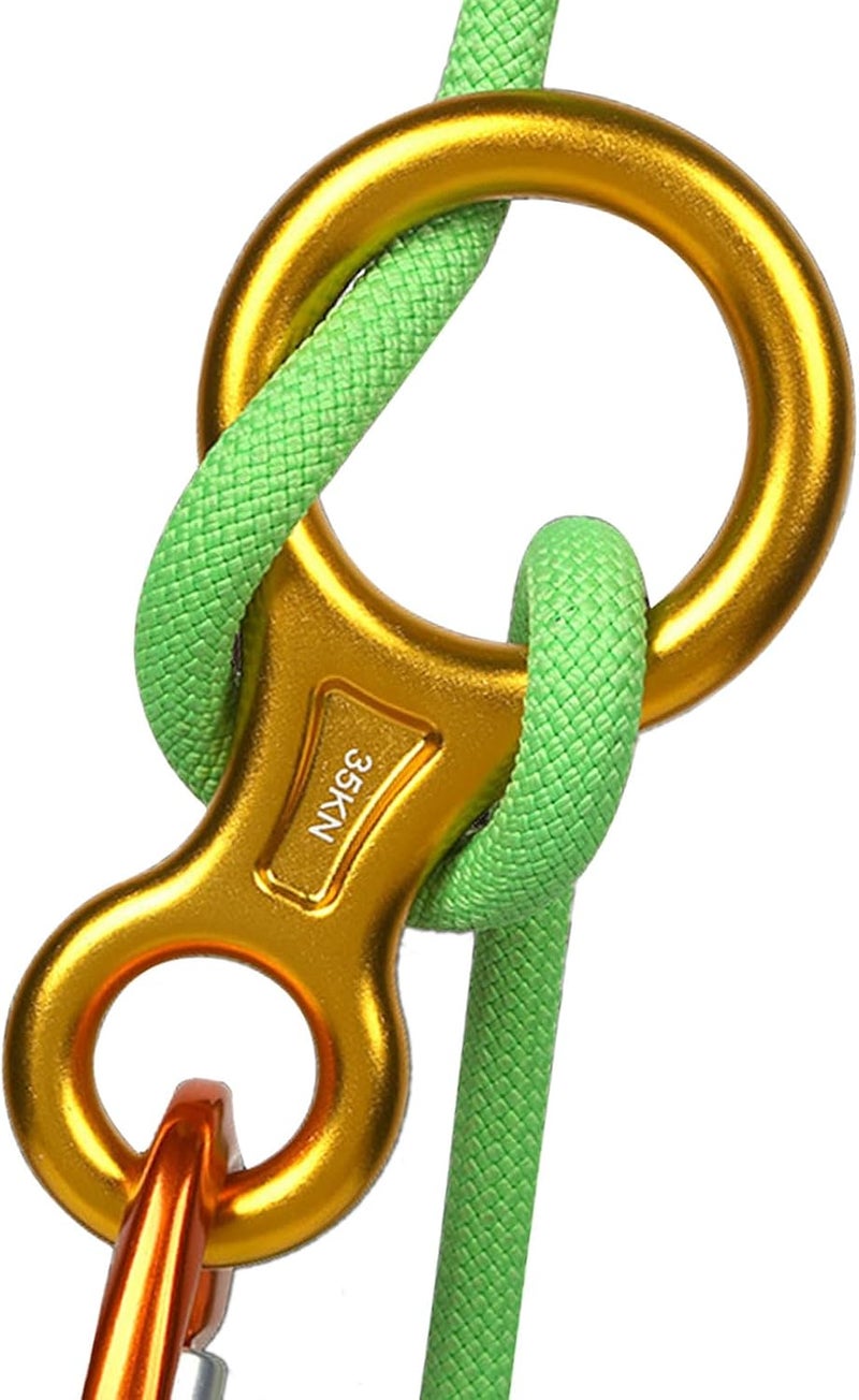 AOKWIT Rescue Figure 8 Descender Climbing Gear Downhill Equipment 35KN/3500kg 7075 Aluminum Alloy Rigging Plate for Climbing Belaying and Rappeling Device - Image 1