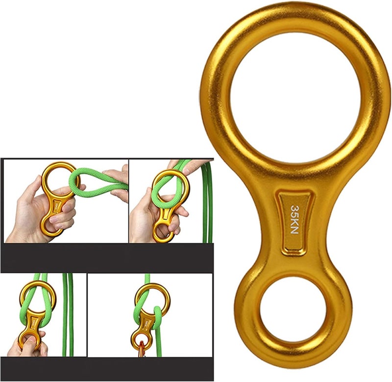 AOKWIT Rescue Figure 8 Descender Climbing Gear Downhill Equipment 35KN/3500kg 7075 Aluminum Alloy Rigging Plate for Climbing Belaying and Rappeling Device - Image 3
