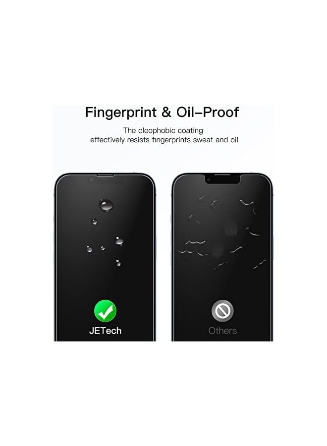 Jetech Full Coverage Screen Protector for iPhone 14 6.1-Inch, 9H Tempered Glass Film Case-Friendly, HD Clear, 3-Pack - Image 5