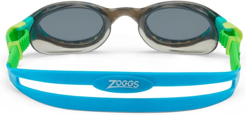 Zoggs Junior Phantom 2.0 Anti-Fog UV Protection Swimming Goggles, Black/Green - Tinted Smoke Lens - Image 2