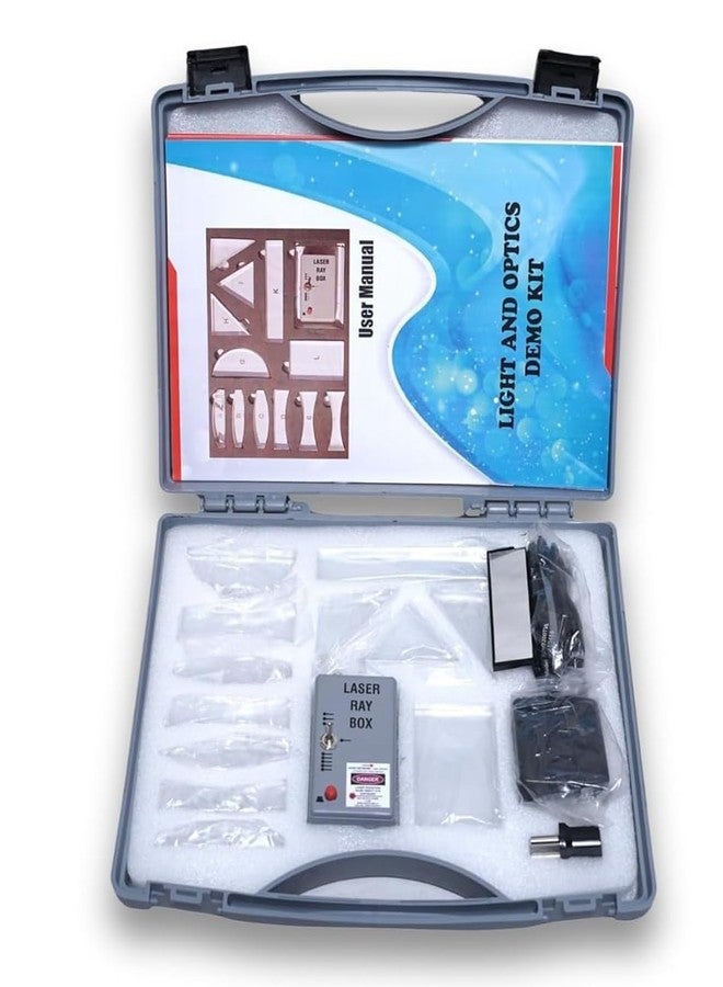 Cometek Light and Optics Class Demo Kit | 12 Acrylic Lenses, Ray Box with 5, 3 & 1 Light Beam Configuration, Practice Sheets | Ideal for Class 9-12 Physics Experiments & Learning - Image 1