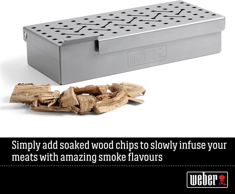 Weber Universal Stainless Steel Smoker Box,Steel,9.8" L x 4.5" W x 2" H,7576 Affordable fast purchase options - Image 3