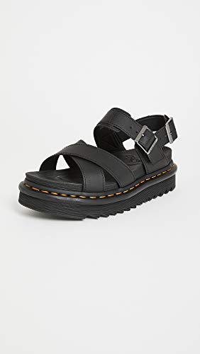 Dr Martens صندل دكتور مارتنز النسائي بحزام كاحل، أسود هيدرو، 5 - Image 2