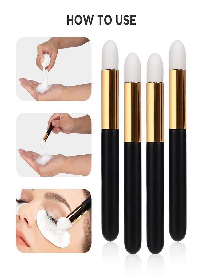 BEYELIAN 20 Pcs Lash Shampoo Brush Set, Eyelash Extension Cleanser, Blackhead Remover, Nose Pore Deep Cleaning, Soft and Comfortable Facial Makeup Remover Tools Black - Image 5