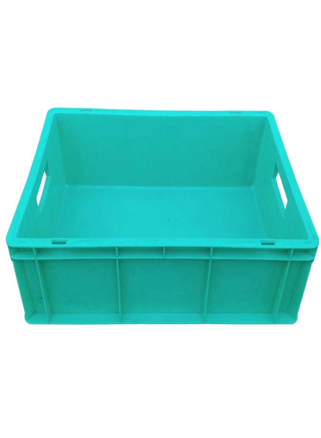 SINGHAL Plastic Crate 500x325x150 MM Light Green, Multipurpose Heavy Duty Portable Crates for storage Bin | Shelf Basket for Large Storage Bin | Vegetable, Fruit, Milk - Image 5
