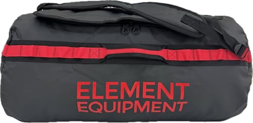 Element Equipment Trailhead Duffel Bag Shoulder Straps Waterproof BlackRed Large - Image 3