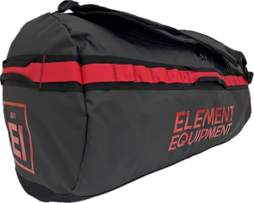 Element Equipment Trailhead Duffel Bag Shoulder Straps Waterproof BlackRed Large - Image 1