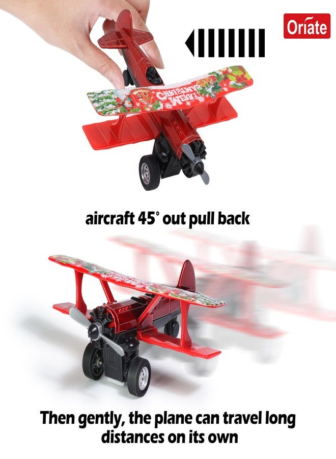Oriate 3 Pack Die-Cast Pull Back Toy Airplane Set, Aircraft Model Toy Airplanes, Party Favor Gifts, Christmas, Halloween, Easter, Birthday, for Boy and Girl 3 Years Old and Up - Image 4