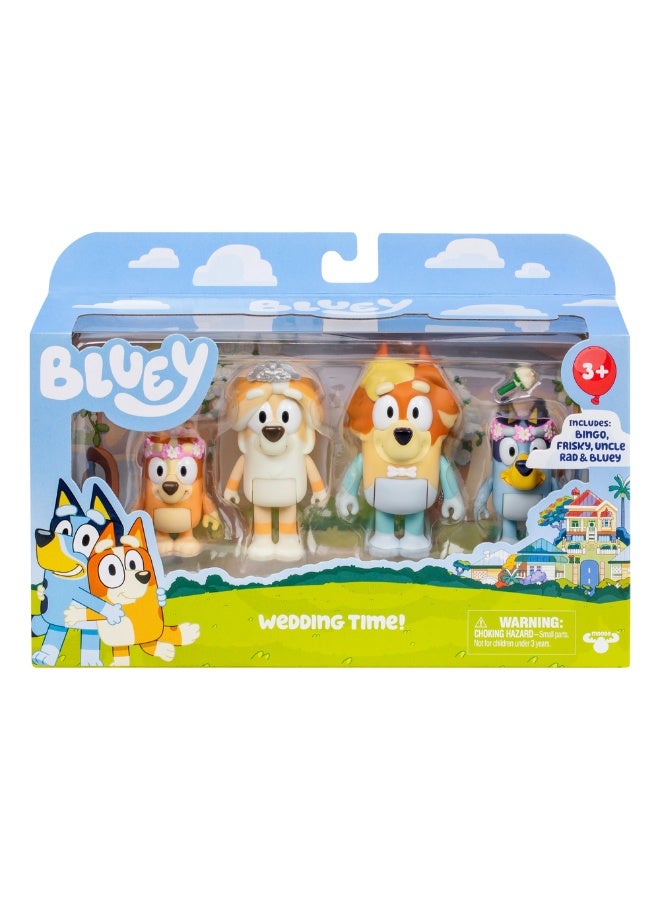 BLUEY مجموعة تماثيل وقت الزفاف (7.62 سم، عبوة من 4) - Image 1