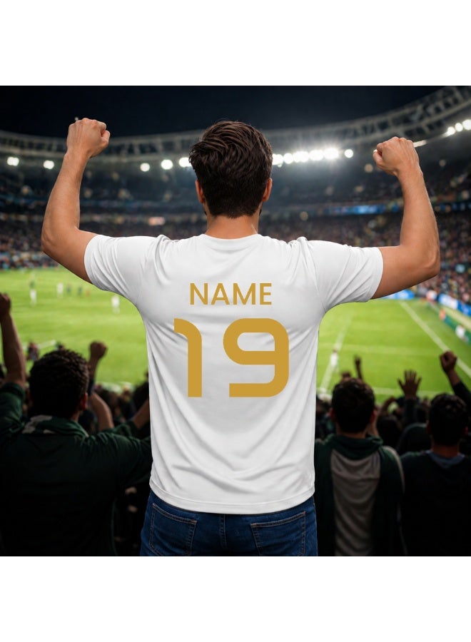 PRINTSHOP4ME Portugal FIFA World Cup Jersey Dry-Fit T-Shirt for Men | Customized Name Print on Back | Round Neck | Short Sleeve - Image 3