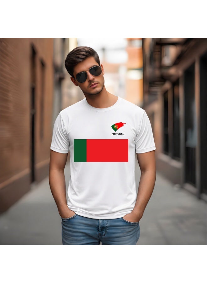 PRINTSHOP4ME Portugal FIFA World Cup Jersey Dry-Fit T-Shirt for Men | Customized Name Print on Back | Round Neck | Short Sleeve - Image 4