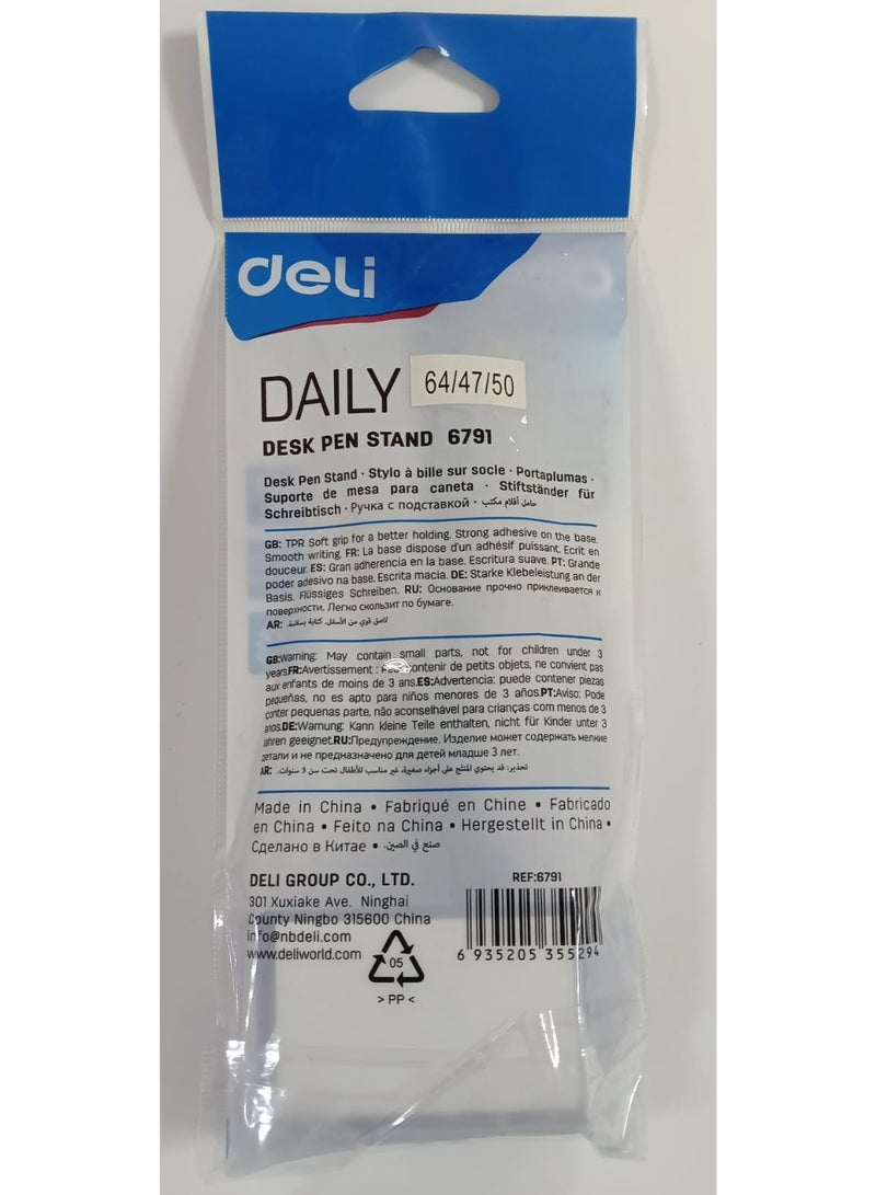 ديلي قلم مكتبي ديلي E6791 مع حامل - قاعدة لاصقة، قابل للدوران 180 درجة، مقبض ناعم - Image 2
