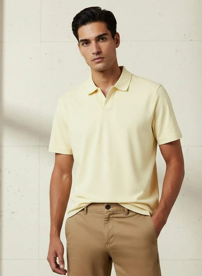 Splash FAV Men Short Sleeves Johnny Collar Polo T shirt