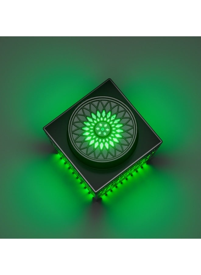 New Style - Hollow Design USB Type-C Electric Arabian Incense Burner Home Decoration with 16 Colored Lights Remote Control and Auto-Stop Bukhoor Incense Burner - Image 5