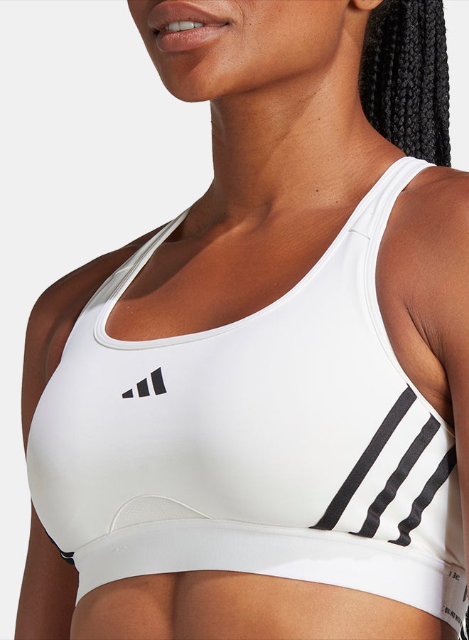 Adidas Powerimpact Train Medium-Support 3-Stripes Bra - Image 4