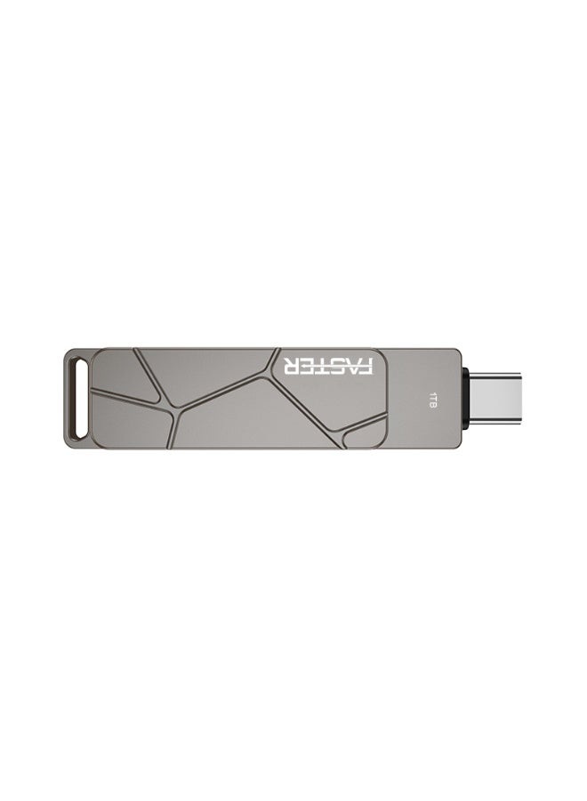 Faster 1TB Dual OTG USB Type-C Flash Drive - 2 in 1 USB 3.1 Pendrive with Metal Body - High Speed Jump Drive Memory Stick with Keychain - Transfer Speed Up to 100 Mbps - For Laptop, Mobile, Smart TV, Car, Speaker  - Image 5