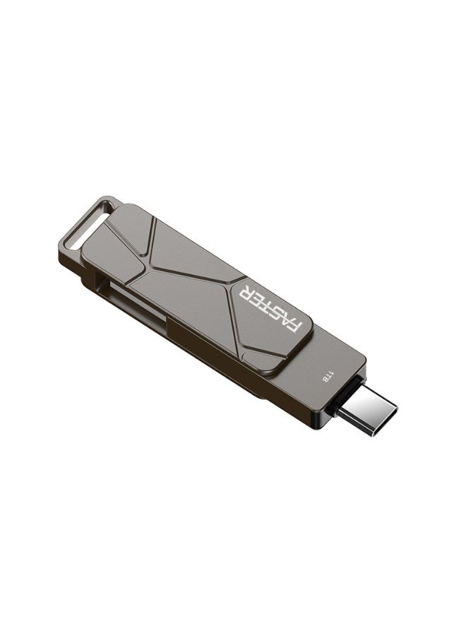 Faster 1TB Dual OTG USB Type-C Flash Drive - 2 in 1 USB 3.1 Pendrive with Metal Body - High Speed Jump Drive Memory Stick with Keychain - Transfer Speed Up to 100 Mbps - For Laptop, Mobile, Smart TV, Car, Speaker  - Image 4