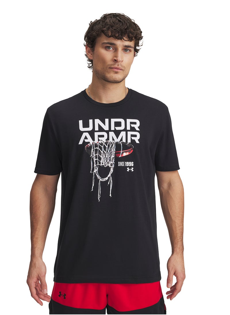 UNDER ARMOUR Men's 60/40 Hoops Net Short Sleeve T-shirt  - Image 1