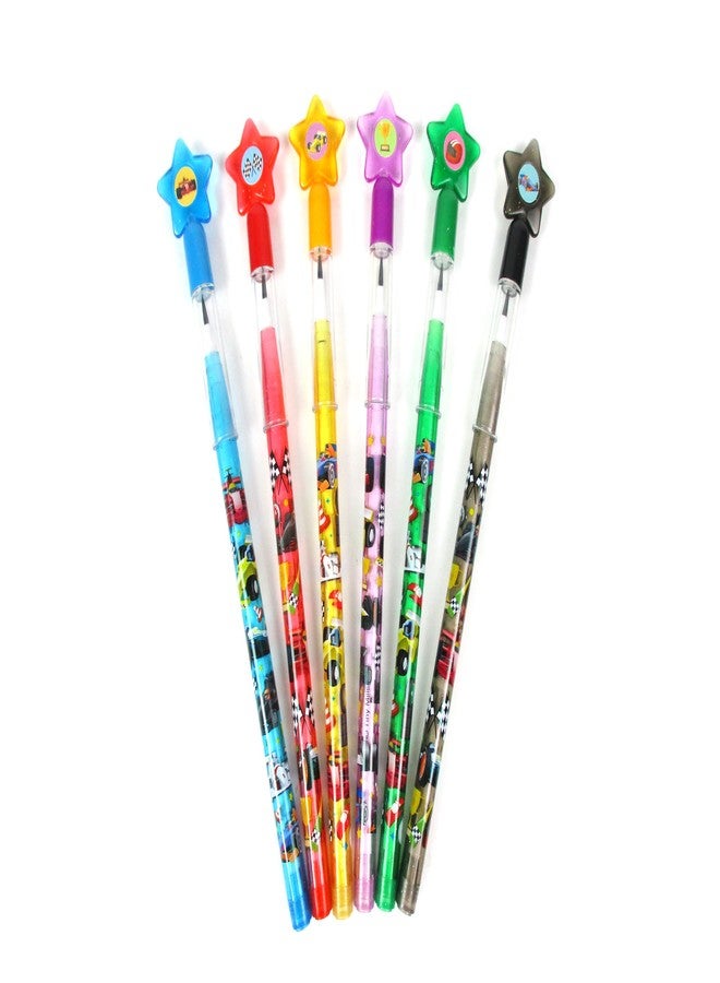 TINYMILLS 24 Pcs Race Car Stackable Pencil Assortment with Eraser for Party Favors Goodie Bag Stuffers VBS Classroom Rewards Carnival Prize - Image 3