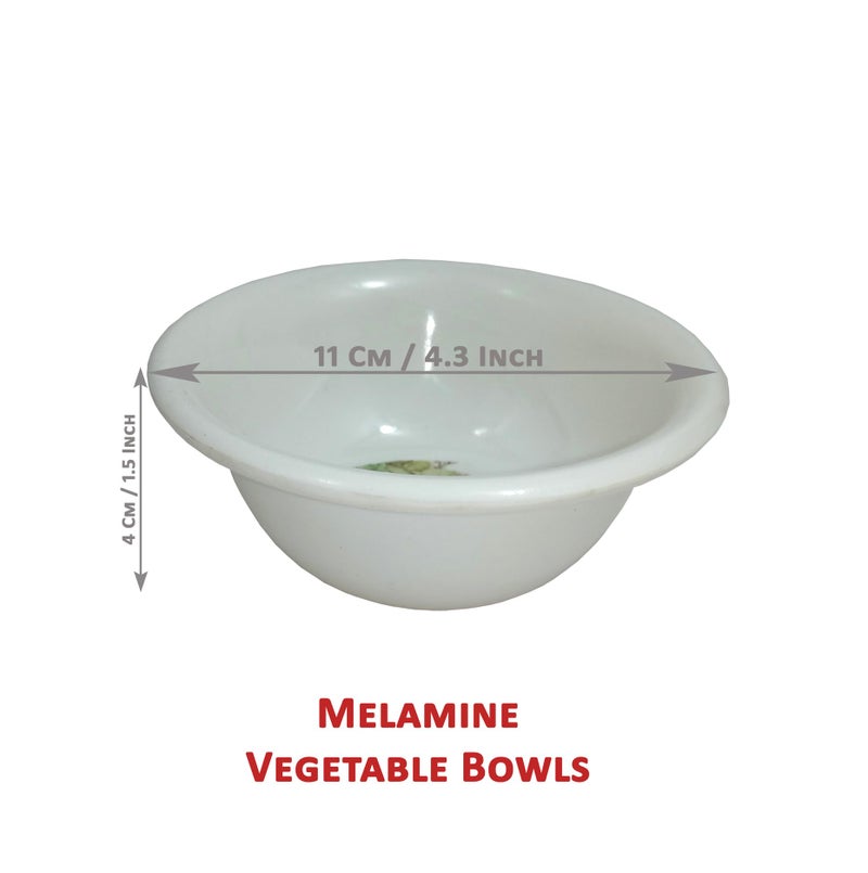 BHOJANWARE Perfect for Dinning- 24 Piece Melamine Dinner Set Includes 6 Full Plates, 6 Bowls, 6 Half Plates and 6 Spoons - Image 4