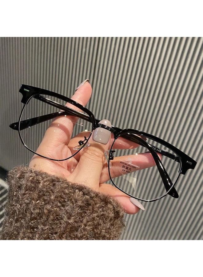 Generic Eyebrow Frame Myopia Glasses Men's Korean-style Trendy Anti-blue Light Tech Men Can Be Equipped With Power Flat Glasses Frame 