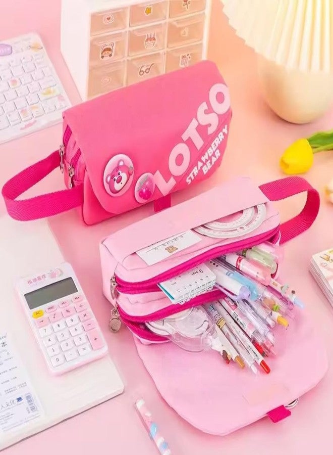 Storio Pencil Box Pouch for School Kids Girls & Boys Aesthetic | Cute Stationary Compass Box Case Organiser | Travel Pouch Organiser - Image 1
