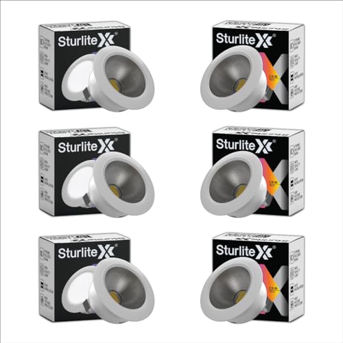Sturlite Jasper 1 W LED Spotlight| 6500K Cool White Color Temperature| 36mm-Cutout & Compact Design Ceiling Ligh| CRI Tech with High Voltage Protection Downlight - Pack of 6 - Image 1