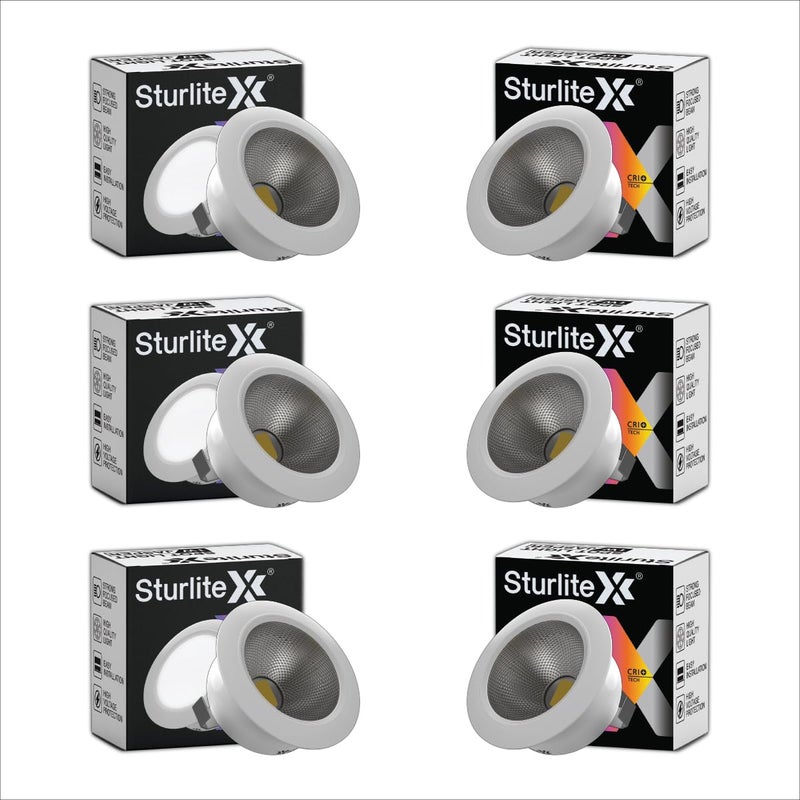 Sturlite Jasper 1 W LED Spotlight| 6500K Cool White Color Temperature| 36mm-Cutout & Compact Design Ceiling Ligh| CRI Tech with High Voltage Protection Downlight - Pack of 6 - Image 2