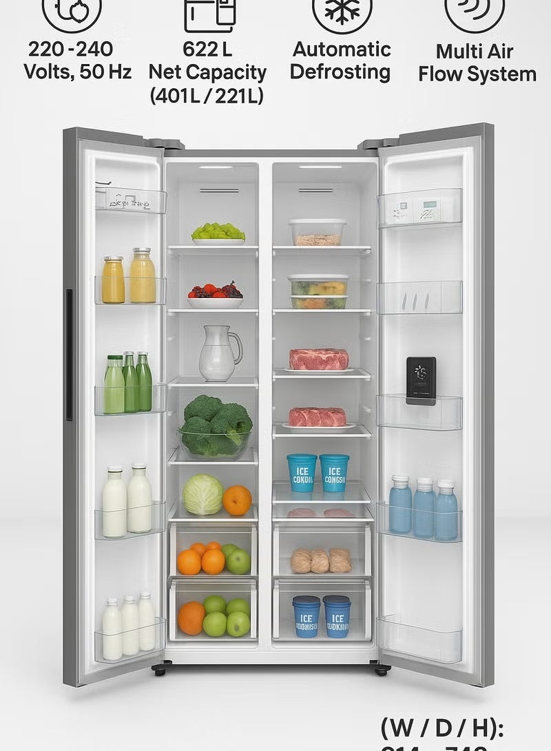 Advancetech America Side-by-Side Refrigerator with Inverter Compressor, Gross 790Ltrs, ATR646SSTLIW - Image 3