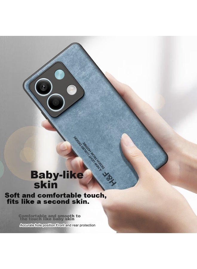 Hotfire Phone Case For Xiaomi Redmi Note 13, Xiaomi Redmi Note 13 Protective Cover, Upgraded Skin-like Lambskin Matte Lens Full Protection Silicone Case For Men And Women - Coral Blue - Image 3