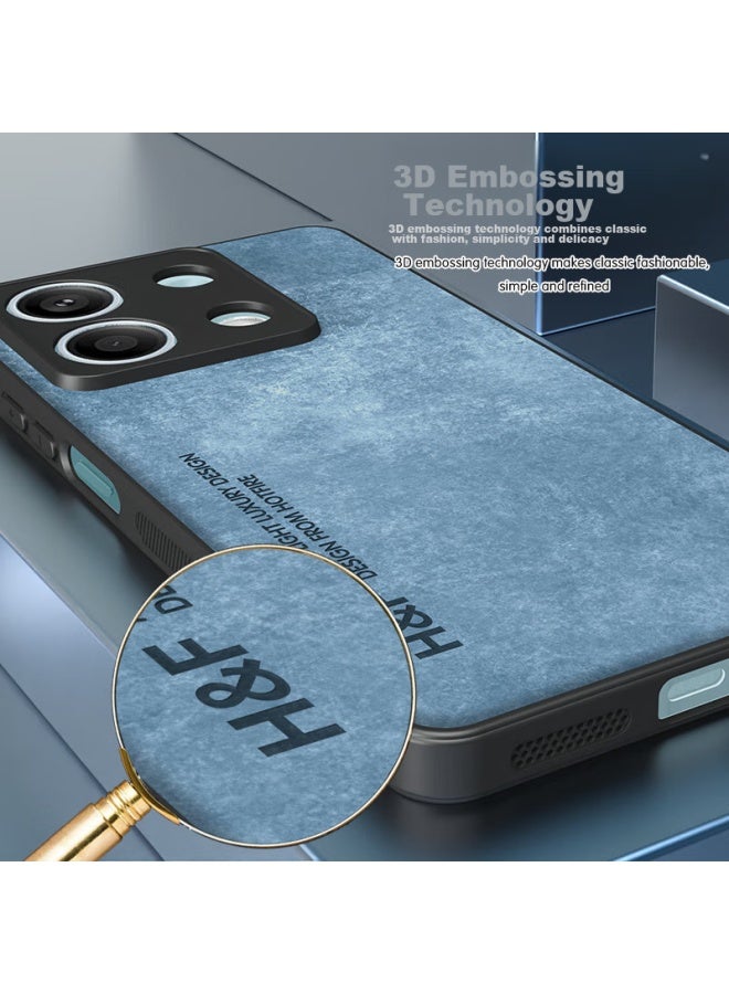 Hotfire Phone Case For Xiaomi Redmi Note 13, Xiaomi Redmi Note 13 Protective Cover, Upgraded Skin-like Lambskin Matte Lens Full Protection Silicone Case For Men And Women - Coral Blue - Image 2