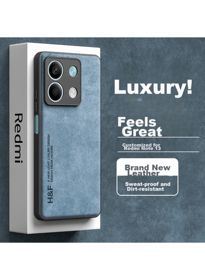 Hotfire Phone Case For Xiaomi Redmi Note 13, Xiaomi Redmi Note 13 Protective Cover, Upgraded Skin-like Lambskin Matte Lens Full Protection Silicone Case For Men And Women - Coral Blue - Image 1