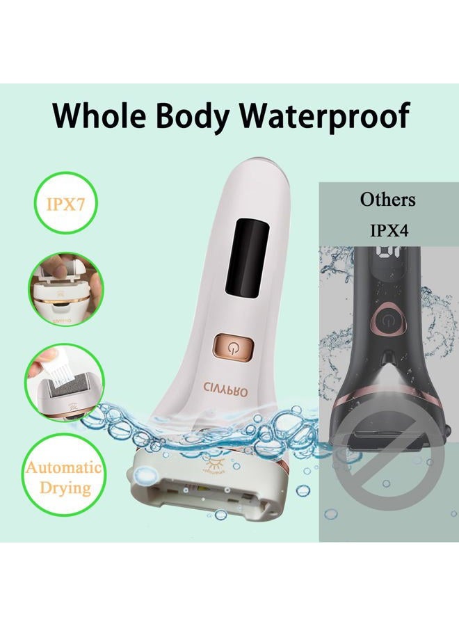 CIVYPRO Electric Foot Callus Remover- Long Service Time, Rechargeable Electronic Foot File- Ideal Gift, Professional Pedicure Tools, Waterproof Foot Scrubber, Pedicure Kit Feet Care for Dead Skin (White) - Image 3