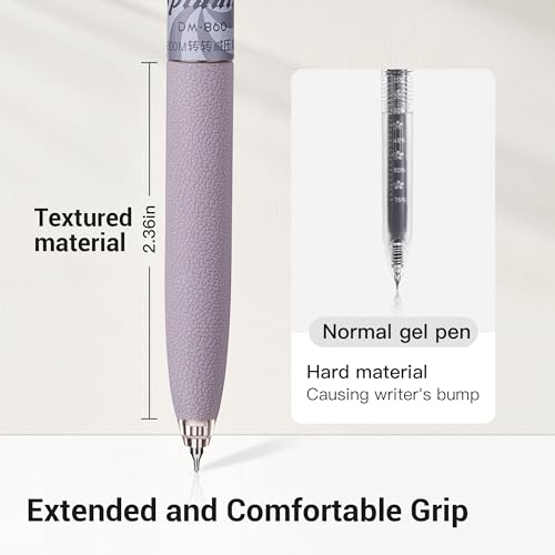 Leven Fidget Spinning Gel Pens 3 Pcs, Stress Relief 0.5mm Black Ink Pens, Quick Dry Fine Point Smooth Writing Ballpoint Pen, for Journaling Note Taking Office School Supplies Morandi - Image 5