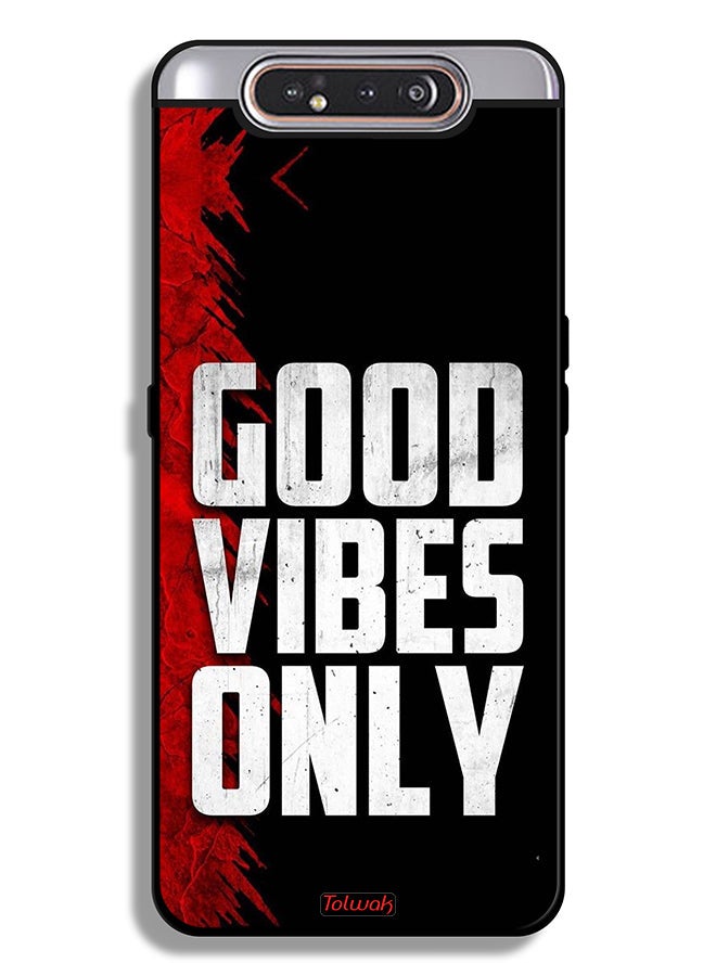 Tolwak Samsung Galaxy A80 Protective Case Cover Good Vibes Only - Image 1