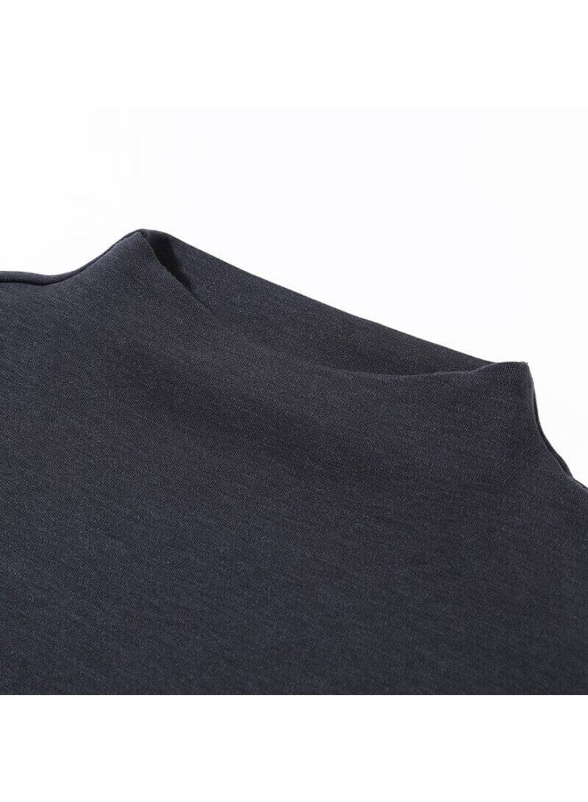 Aimer Women's Thermal Underwear Long-sleeve Top, Autumn Base Layer, Semi-turtleneck, Milk Velvet Am726652 Gray 160 - Image 1