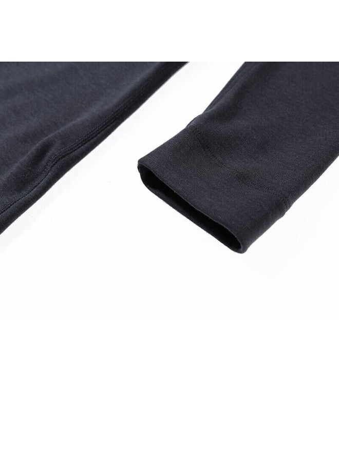 Aimer Women's Thermal Underwear Long-sleeve Top, Autumn Base Layer, Semi-turtleneck, Milk Velvet Am726652 Gray 160 - Image 2