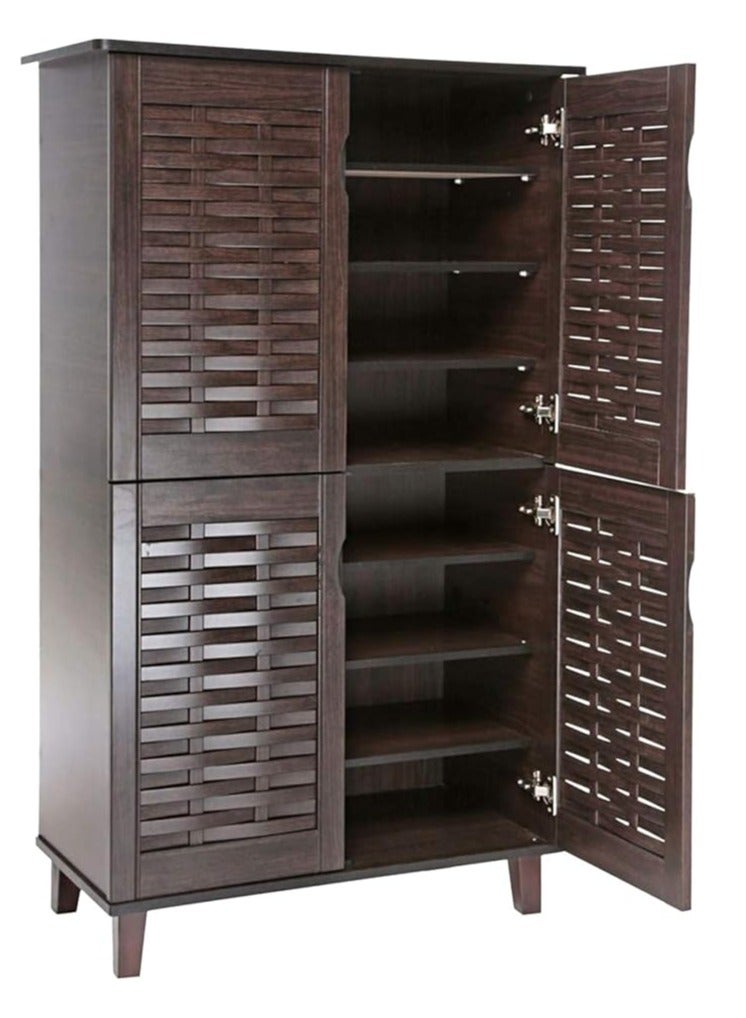 Galaxy Design Modern Wooden Shoe Rack Free Standing Entryway Shoe Organizer GDF-1518 Wenge(H130cm) - Image 1