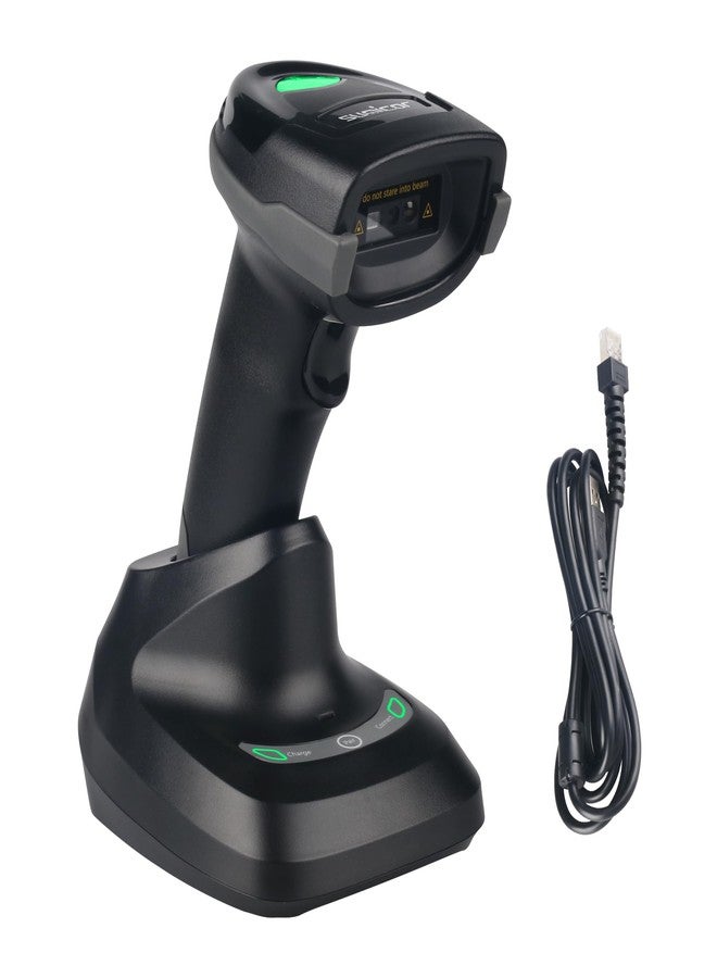 Sumicor Wireless Barcode Scanner, Bluetooth 2.4G 3-in-1 1D 2D QR Scanner with Wireless Receiver Stand, Handheld Barcode Reader for Inventory, Store, Library - Image 1