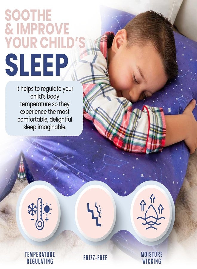 Blissy Toddler Silk Pillowcase - 100% Pure Mulberry Silk - 22 Momme 6A High-Grade Fibers - Soft and Gentle Silk Pillowcase for Kids Hair and Skin (Standard 20 x 26 in, Night Sky) - Image 3