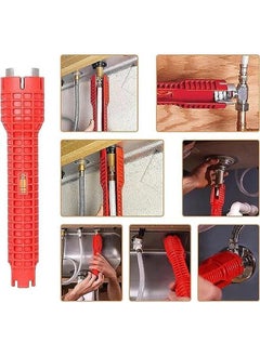 KASTWAVE 14 Inch 1 Faucet And Sink Installer Faucet Tool Sink Wrench Change Faucet Tool For Kitchen Multifunctional Plumbing Under Sink Wrench For Toilet Bowl Sink Bathroom Kitchen Plumbing  - Image 3