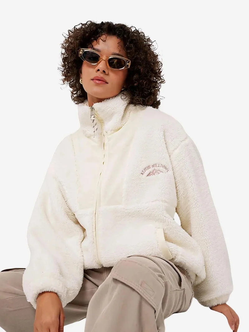 BIG DART BDART Hooded Plush Faux Fur Coat