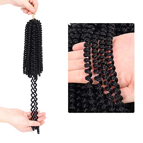 Liyate Spring Twist Hair 8 Inch 6 Packs Spring Twist Crochet Hair for Black Women Springy Afro Twist Hair Fluffy Kinky Twist Crochet Braids Synthetic Braiding Hair for Butterfly Locs Hair Extensions - Image 5